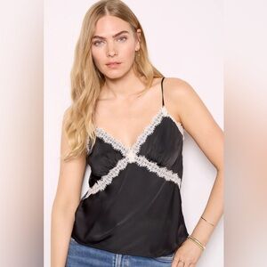 EVEREVE Black Lace Trim Camisole